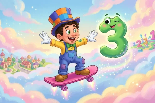 Pockets and the Skateboard Number Adventure
